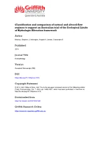 Ecological Limits of Hydrologic Alteration Framework