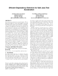 Efficient Dependency Detection for Safe Java Test Acceleration