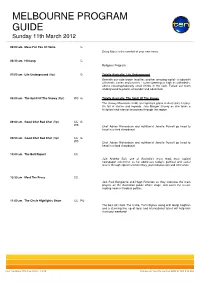Melbourne Program Guide