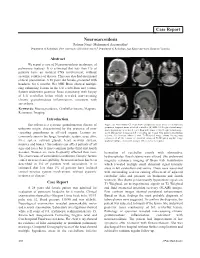 Neurosarcoidosis Case Report