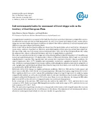 Soil-Environmental Index for Assessment of Forest-Steppe Soils on the Territory of East European Plain