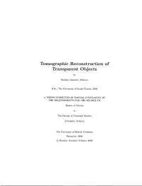 Tomographic Reconstruction of Transparent Objects By