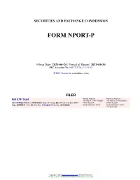 Ark ETF Trust Form NPORT-P Filed 2021-06-24