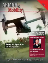 Army Air Spec Ops MH-47G Upgrades ADM William H