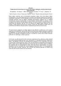 Carbon Based Electrochemical Sensors with Nafion Coating for Selective Detection of Drug Molecules E