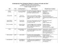 Contemporary Films Related to Content in a Course on Death And