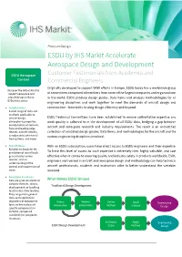 ESDU by IHS Markit Accelerate Aerospace Design and Development