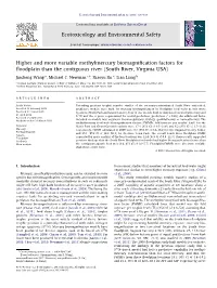 Higher and More Variable Methylmercury Biomagnification
