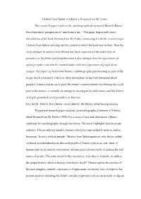History from Below in Obama's Dreams from My Father This