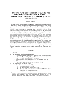 Invoking State Responsibility for Aiding the Commission Of