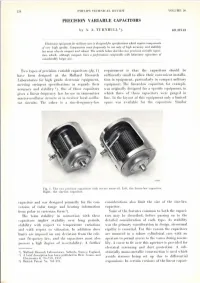Precision Variable Capacitors