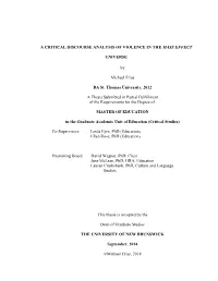 A Critical Discourse Analysis of Violence in the Mass Effect