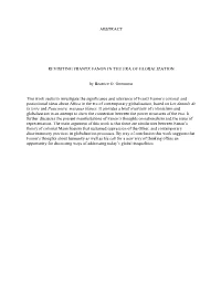 Abstract Revisiting Frantz Fanon in the Era Of