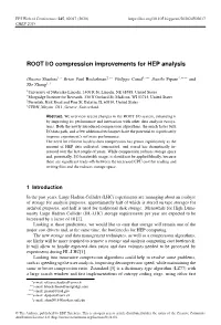 ROOT I/O Compression Improvements for HEP Analysis