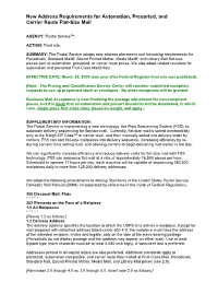 USPS Address Requirements for Automation Flats