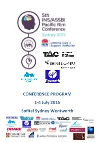2015 Sydney Program Book