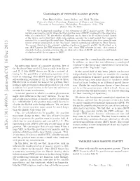 Cosmologies of Extended Massive Gravity
