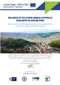Influence of the Copper Mining Activities in Majdanpek on Danube