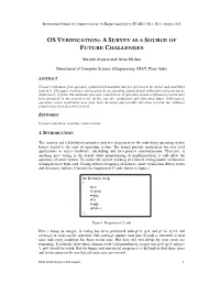 Os Verification - a Survey As a Source of Future Challenges