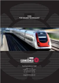 Fans for Railway Technology