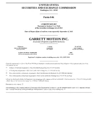 GARRETT MOTION INC. (Exact Name of Registrant As Specified in Its Charter)