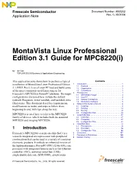 Montavista Linux Professional Edition 3.1 Guide for MPC8220(I)