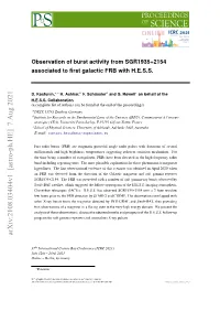 Observation of Burst Activity from SGR1935+ 2154 Associated to First