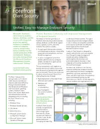 Unified, Easy-To-Manage Endpoint Security