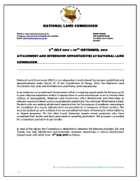 Attachment and Internship Opp