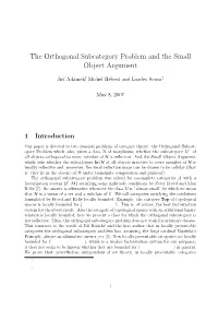 The Orthogonal Subcategory Problem and the Small Object Argument