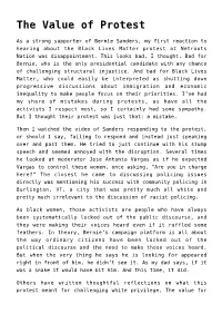 The Value of Protest