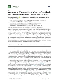 Assessment of Flammability of Moroccan Forest Fuels: New Approach to Estimate the Flammability Index