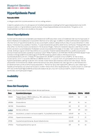 Blueprint Genetics Hyperlipidemia Panel