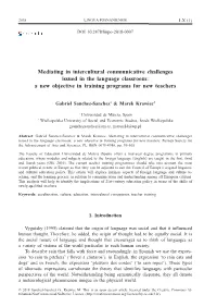 Mediating in Intercultural Communicative Challenges Issued in the Language Classroom: a New Objective in Training Programs for New Teachers