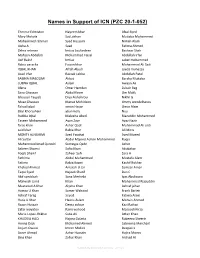 Names in Support of ICN (PZC 20-1-052)