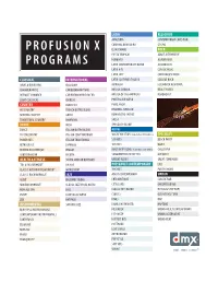 Profusion X Programs