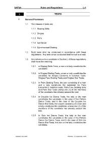SAFSA Rules and Regulations L-1