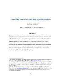 Some Notes on Cournot and the Bargaining Problem