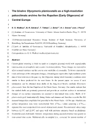 The Bivalve Glycymeris Planicostalis As a High-Resolution Paleoclimate