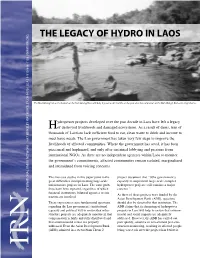The Legacy of Hydro in Laos