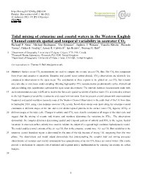 Tidal Mixing of Estuarine and Coastal Waters in the Western English Channel Controls Spatial and Temporal Variability in Seawater CO2 Richard P