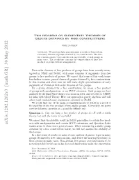 Two Remarks on Elementary Theories of Groups Obtained by Free