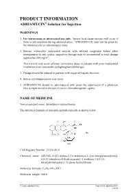 ADRIAMYCIN® Solution for Injection
