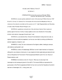 &lt;Billno&gt; &lt;Sponsor&gt; HOUSE JOINT RESOLUTION 377 by Sexton C a RESOLUTION to Honor the Memory of Senator William Emerso