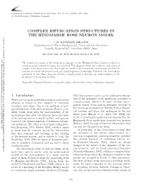 Complex Bifurcation Structures in the Hindmarsh–Rose Neuron Model