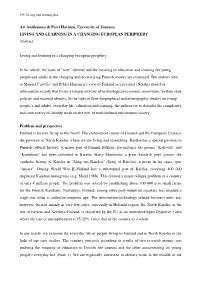 LIVING and LEARNING in a CHANGING EUROPEAN PERIPHERY Abstract