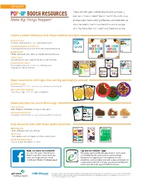 Pop-Up Booth Resources