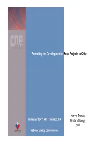 Promoting the Development of Solar Projects in Chile
