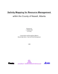 Salinity Mapping for Resource Management Within the County of Newell, Alberta