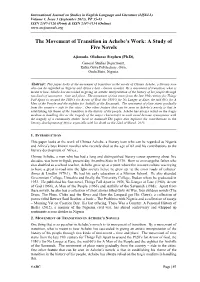 The Movement of Transition in Achebe's Work